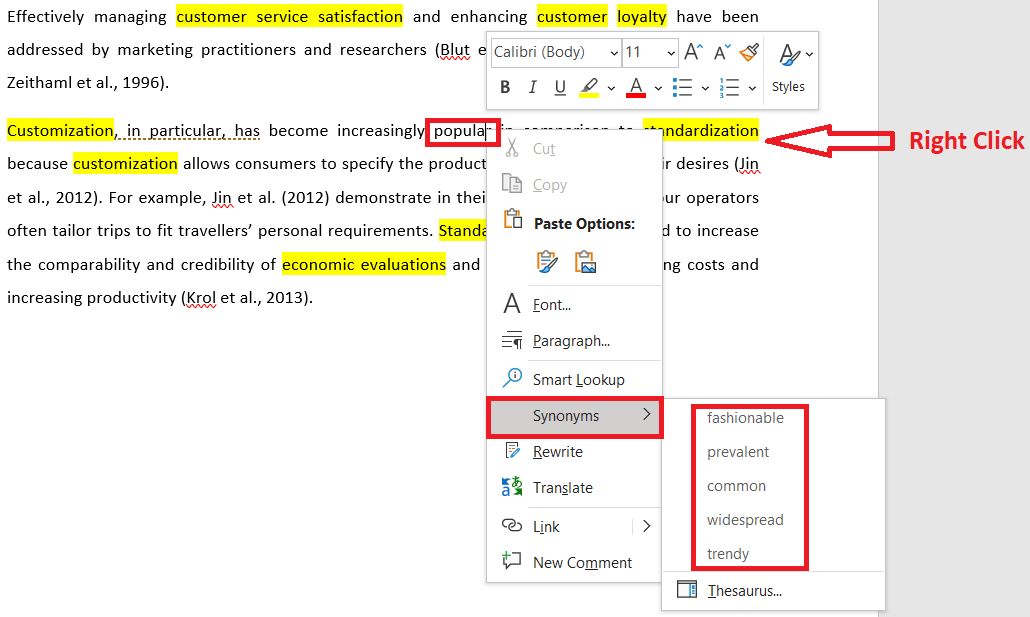 how to use paraphrasing tool in word