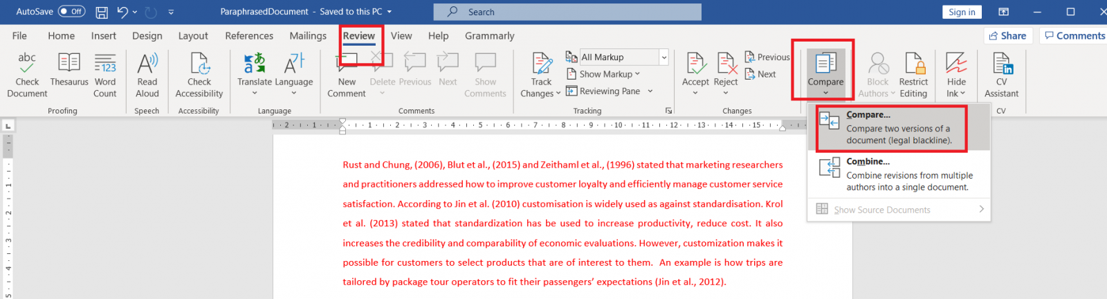 paraphrasing tool for microsoft word